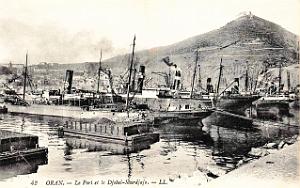 Oran - Le Port et le Djebel-Murdjadjo